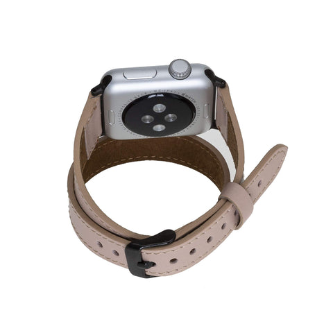 Correa de cuero Serena con doble envoltura para Apple Watch