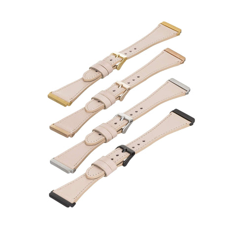 Messina Leather Slim Watch Band for Fitbit Versa