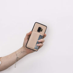 Funda tipo billetera de cuero Pisa Snap On con soporte para Samsung Galaxy S9