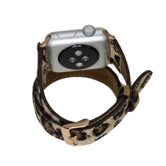 Serena Leather Double Wrap Band Strap for Apple Watch