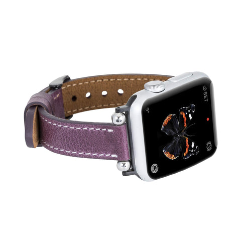 Correa delgada de cuero Foggia para Apple Watch