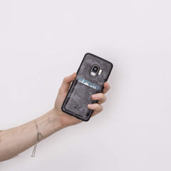 Funda tipo billetera de cuero Cosa Snap On para Samsung Galaxy S9