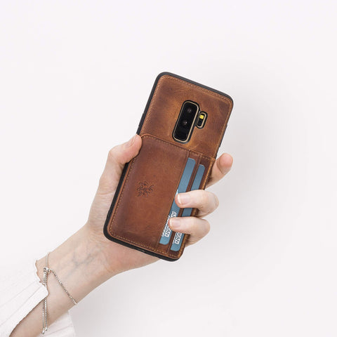 Pisa Snap On Leather Wallet Case with Stand for Samsung Galaxy S9 Plus