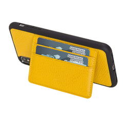 Funda tipo billetera de cuero Pisa Snap On con soporte para iPhone XS Max