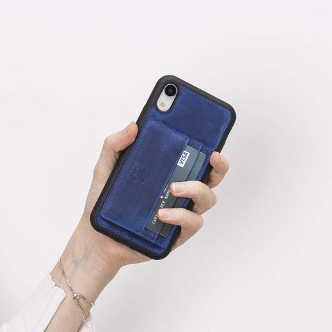 Pisa Snap On Leather Wallet Case with Stand for iPhone XR