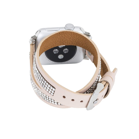 Livorno Leather Double Wrap Band Strap for Apple Watch