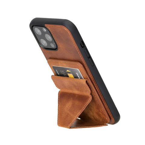 Messa RFID Blocking Leather Case for iPhone 12 Pro Max with a Detachable Wallet