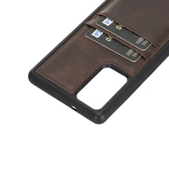 Funda tipo billetera de cuero Capri Snap On para Samsung Galaxy Note 20