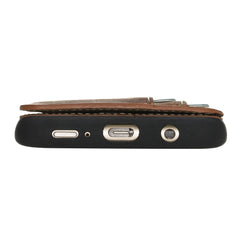 Funda tipo billetera de cuero Pisa Snap On con soporte para Samsung Galaxy S9 Plus