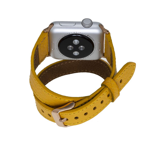 Correa de cuero Serena con doble envoltura para Apple Watch
