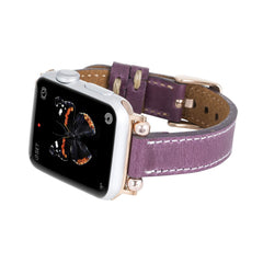 Correa delgada de cuero Foggia para Apple Watch