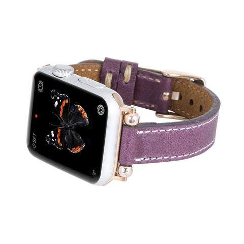 Correa delgada de cuero Foggia para Apple Watch