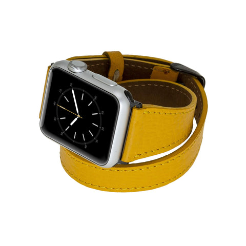 Correa de cuero Serena con doble envoltura para Apple Watch