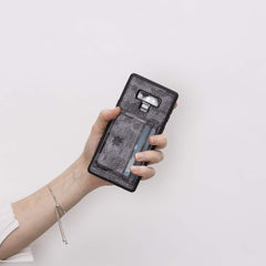 Funda tipo billetera de cuero Pisa Snap On con soporte para Samsung Galaxy Note 9