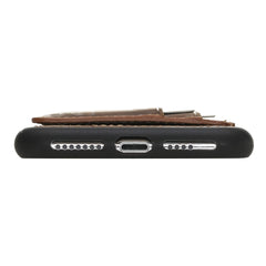 Funda tipo billetera de cuero Pisa Snap On con soporte para iPhone XS Max
