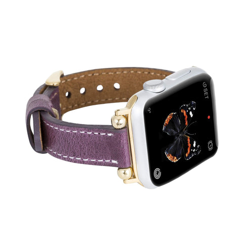 Correa delgada de cuero Foggia para Apple Watch