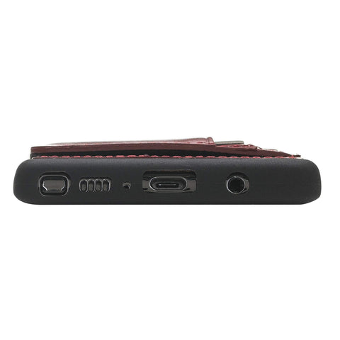 Funda tipo billetera de cuero Pisa Snap On con soporte para Samsung Galaxy Note 9