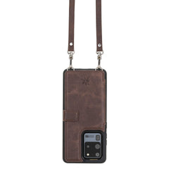 Fermo Funda de cuero para teléfono con billetera cruzada para Galaxy S20 Ultra