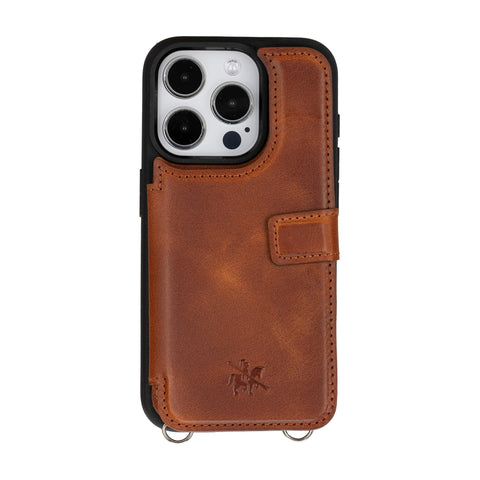 Fermo Leather Crossbody Wallet Phone Case for iPhone 15 Pro