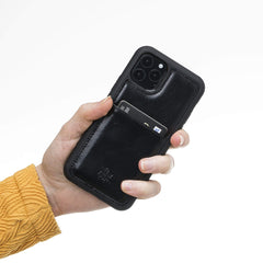 Funda tipo billetera de cuero Capri Snap On para iPhone 11 Pro
