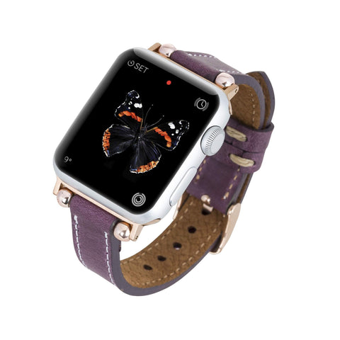 Correa delgada de cuero Foggia para Apple Watch