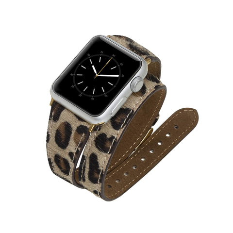 Correa de cuero Serena con doble envoltura para Apple Watch