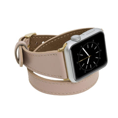 Serena Leather Double Wrap Band Strap for Apple Watch