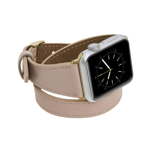 Correa de cuero Serena con doble envoltura para Apple Watch