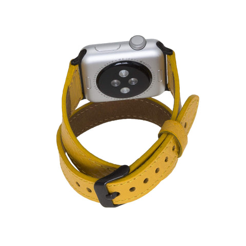 Correa de cuero Serena con doble envoltura para Apple Watch