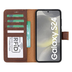 Magic Samsung Galaxy S25 Plus Detachable Leather Wallet Case