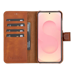 Funda tipo billetera de cuero con bloqueo RFID Florence para Samsung Galaxy S24