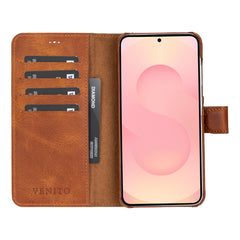 Funda tipo billetera de cuero con bloqueo RFID Florence para Samsung Galaxy S24 Plus