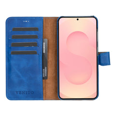 Funda tipo billetera de cuero con bloqueo RFID Florence para Samsung Galaxy S24 Plus