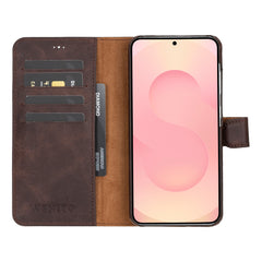 Funda tipo billetera de cuero con bloqueo RFID Florence para Samsung Galaxy S24 Plus