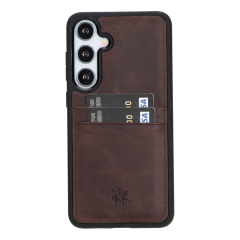 Funda tipo billetera de cuero Capri Snap On para Samsung Galaxy S24 Plus