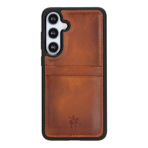 Funda tipo billetera de cuero Capri Snap On para Samsung Galaxy S24 Plus