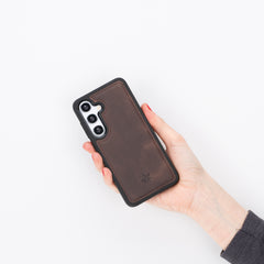 Funda de cuero Lucca Snap On para Samsung Galaxy S24