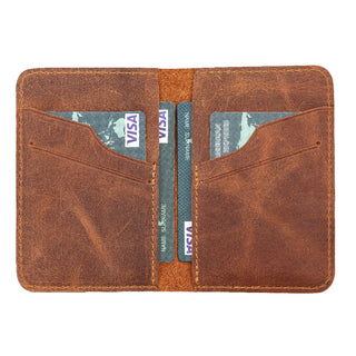 Enrico Genuine Leather Card Holder - Moccasin