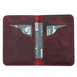 Enrico Genuine Leather Card Holder - Raisin