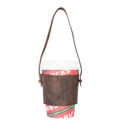 Salerno Leather Coffee Cup Carrying Case