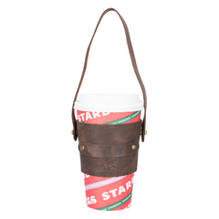 Salerno Leather Coffee Cup Carrying Case