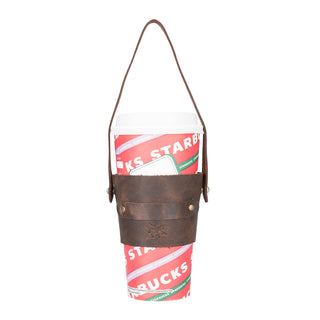 Salerno Leather Coffee Cup Carrying Case