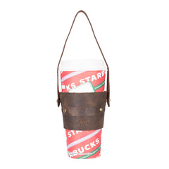 Salerno Leather Coffee Cup Carrying Case