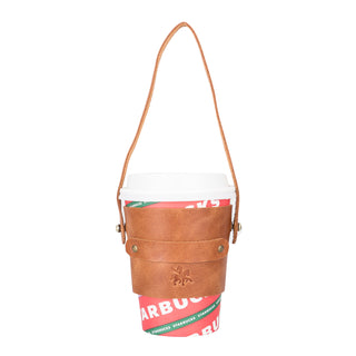 Salerno Leather Coffee Cup Carrying Case