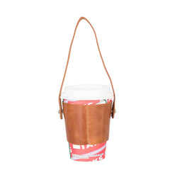 Salerno Leather Coffee Cup Carrying Case