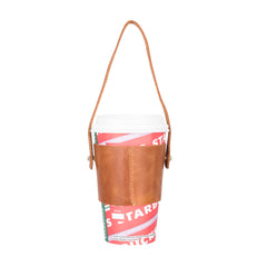 Salerno Leather Coffee Cup Carrying Case