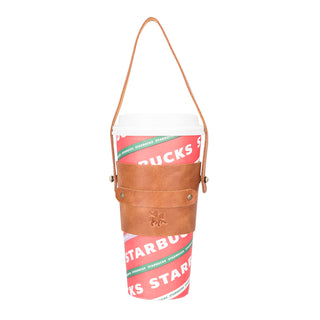 Salerno Leather Coffee Cup Carrying Case