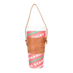Salerno Leather Coffee Cup Carrying Case
