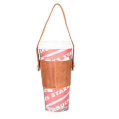 Salerno Leather Coffee Cup Carrying Case