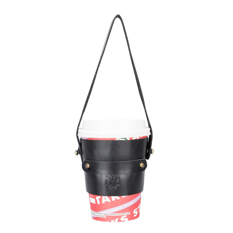 Estuche de transporte para tazas de café de cuero Salerno 